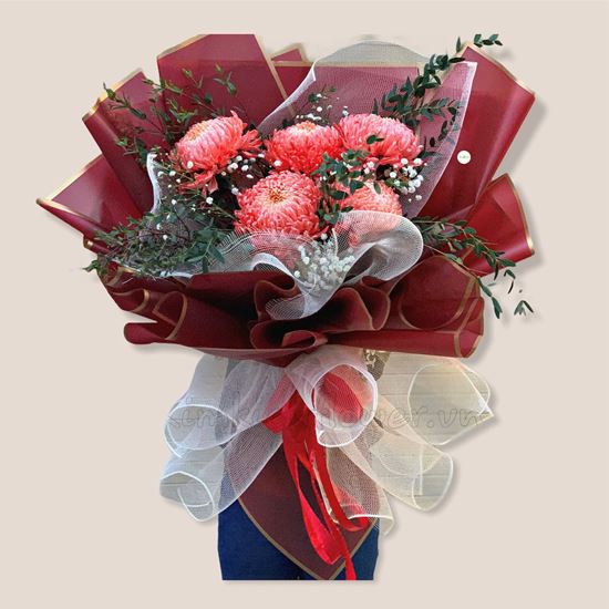 Bó hoa cúc mẫu đơn - HB176