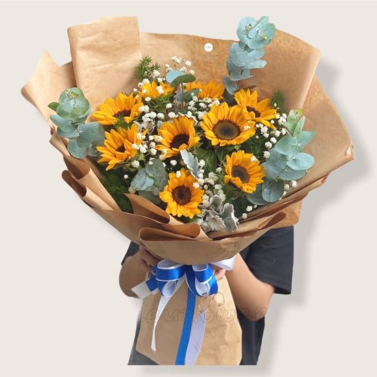 Bó hoa hướng dương giấy báo-HB119