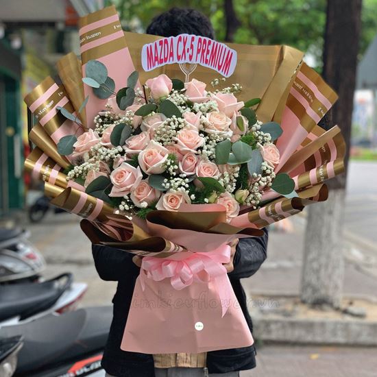 Bó hoa hồng pastel - HB225