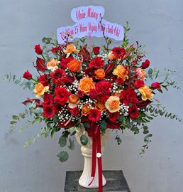 Bình hoa cam spritit, hồng đỏ - BI121