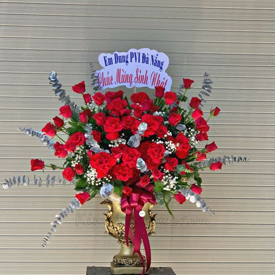 Bình hoa hồng đỏ - BI123