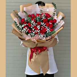 Bó Hoa Hồng Đỏ giấy báo - HB227