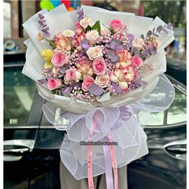 Bó hoa tone hồng - HB863