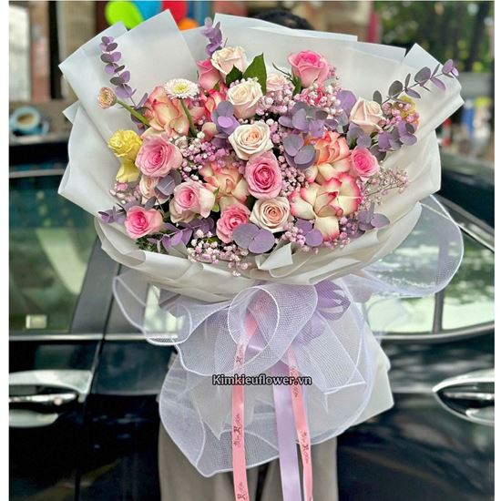 Bó hoa tone hồng - HB863