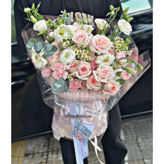 Bó hoa Ohara mix cẩm chướng hồng - HB868