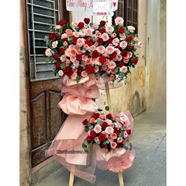 Kệ hoa hồng OHARA HỒNG mix ohara đỏ, cam london - KH423