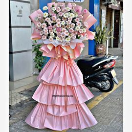 Kệ hoa chúc mừng đồng tiền nhí - KH428