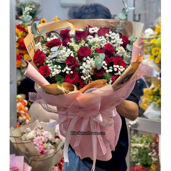 Bó hoa hồng đỏ eku - HB889