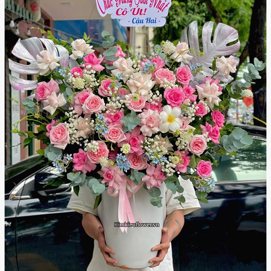 Bình hoa tone hồng - BI345