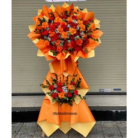 Kệ hoa chúc mừng tone cam - KH461