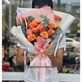 Bó hoa chúc mừng cam spirit - HB978