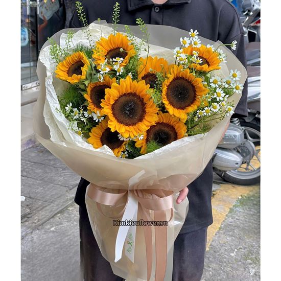 Bó hoa hướng dương mix cúc tana - HB915