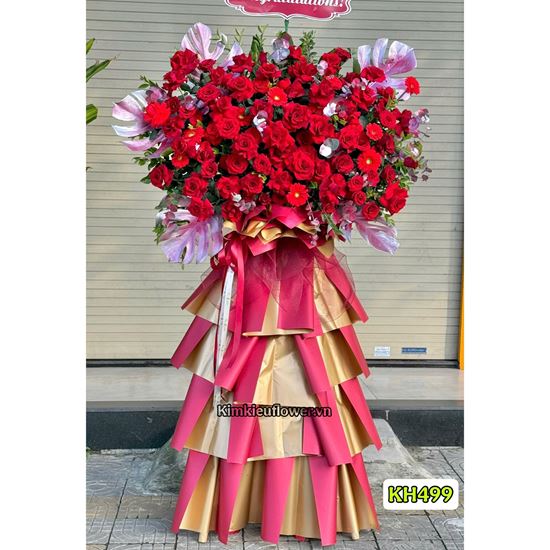 Picture of Kệ hoa chúc mừng tone đỏ - KH499