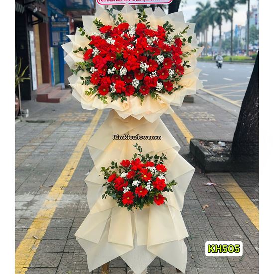 Picture of Kệ hoa chúc mừng tone đỏ - KH505