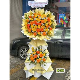 Picture of Kệ hoa chúc mừng tone vàng cam - KH511