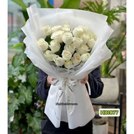 chi tiết Bó hoa chúc mừng hồng trắng - HB1077 Picture of Bó hoa chúc mừng hồng trắng - HB1077