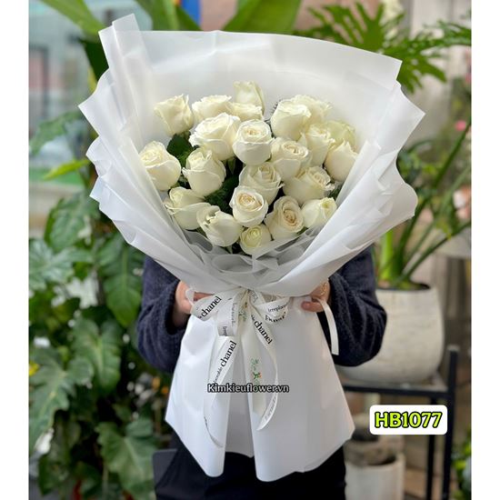 Picture of Bó hoa chúc mừng hồng trắng - HB1077