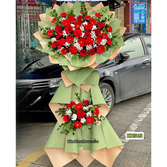Picture of Kệ hoa chúc mừng tone đỏ - KH563