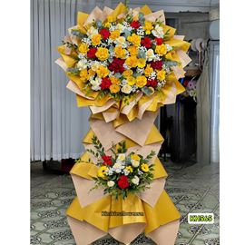 Picture of Kệ hoa chúc mừng tone đỏ vàng - KH565