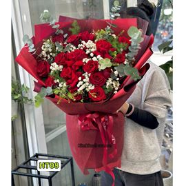 Bó hoa hồng đỏ - HT08
