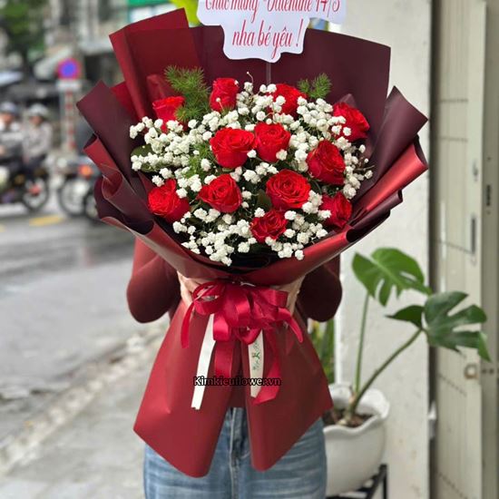 Bó hoa hồng  đỏ - HB371