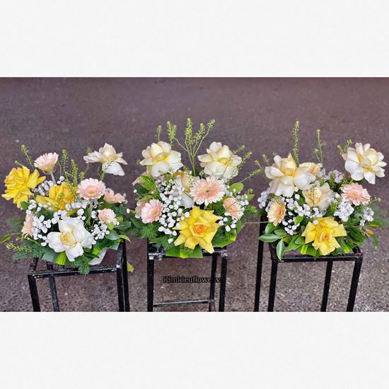 Picture of Đĩa hoa chúc mừng tone vàng ( 1 đĩa ) - ĐH57