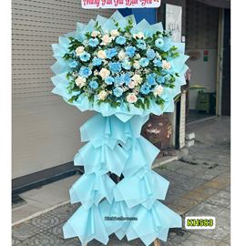 Picture of Kệ hoa chúc mừng tone xanh dương - KH583