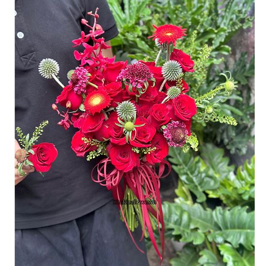 Picture of Bó hoa cưới tone đỏ - HC111