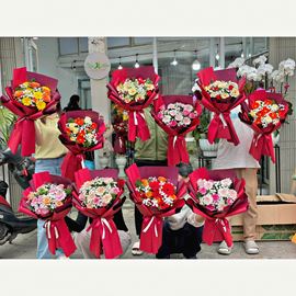 Picture of Bó hoa chúc mừng nhiều tone màu (1 bó) - BH16