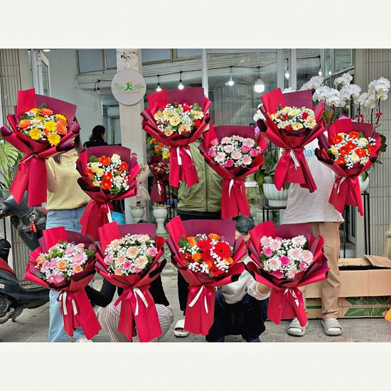 Picture of Bó hoa chúc mừng nhiều tone màu (1 bó) - BH16