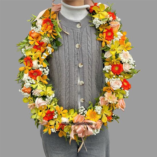 Picture of Vòng cổ tone vàng cam mix baby - BH26