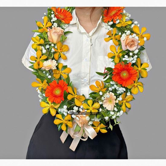 Picture of Vòng cổ chúc mừng tone vàng cam - BH29