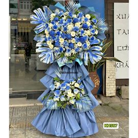 Picture of Kệ hoa chúc mừng tone xanh dương - KH587