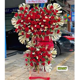 Picture of Kệ hoa chúc mừng tone đỏ - KH617