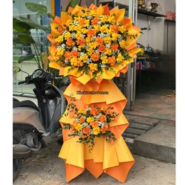 Picture of Kệ hoa chúc mừng tone cam - KH622