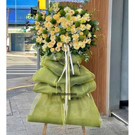 Picture of Kệ hoa chúc mừng tone xanh lá - KH625
