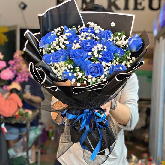 Bó hoa hồng xanh - HB256