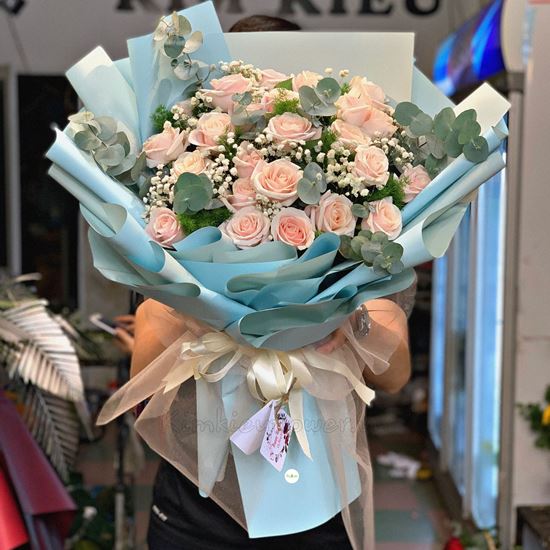 Bó hoa hồng kem - HB263