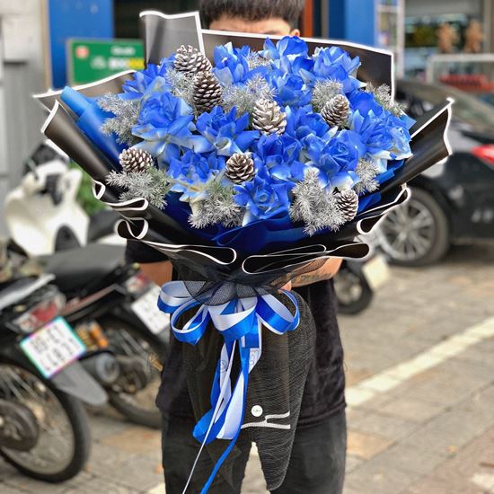 Bó hoa hồng xanh - HB270