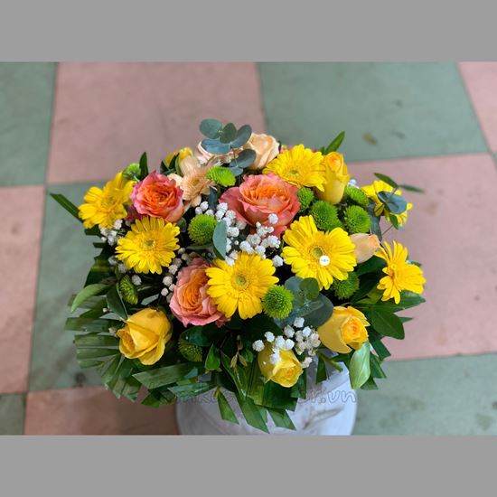 Đĩa hoa hồng, cam - ĐH06