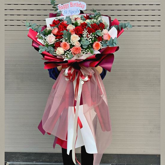 Bó hoa hồng cam london - HB286