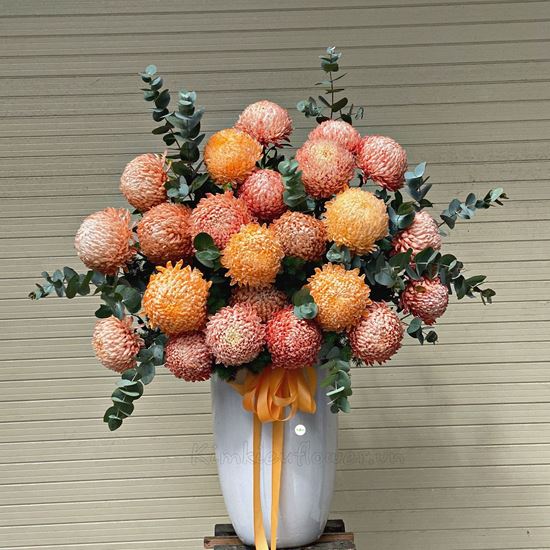 Bình cúc mẫu đơn - BI163