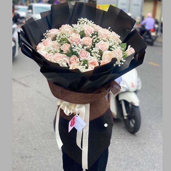 Bó hoa hồng mix baby - HB59