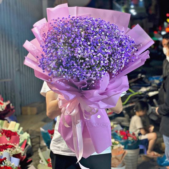 Bó hoa baby tím - HB294