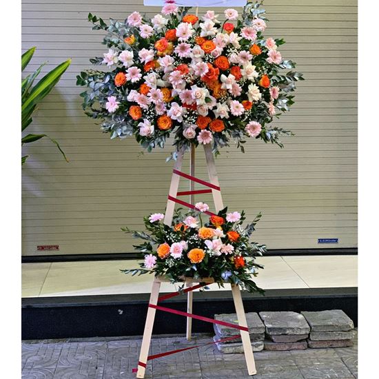 Kệ hoa hồng cam, hồng kem  - KH96