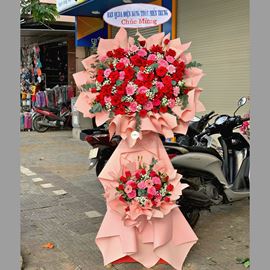 Kệ hoa chúc mừng hồng dâu, hồng đỏ - KH100
