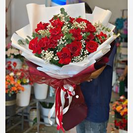 Bó hoa hồng đỏ  - HB317