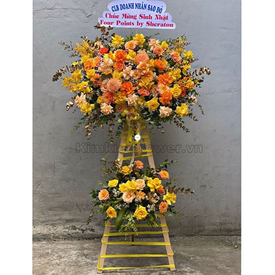 Kệ hoa hồng cam, cúc mẫu đơn - KH117