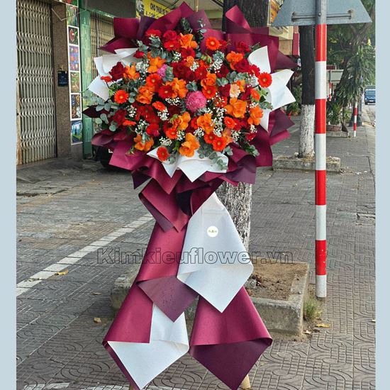 Kệ hoa hồng cam, cúc mẫu đơn - KH120