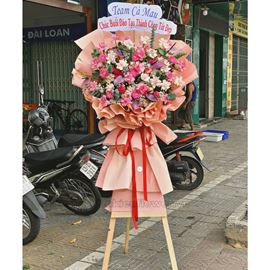 Kệ hoa  hồng môn tím, hoa hồng - KH121